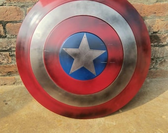 Metal Captain America Shield: Battle Ready Avenger Prop Replica