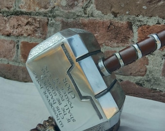 Thor’s Mjolnir Hammer Replica – Norse God Thunder Weapon Display Collectible
