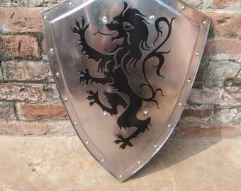 Medieval Knight Templar Shield Dragon Shield 18g Steel Gift for Halloween And Christmas