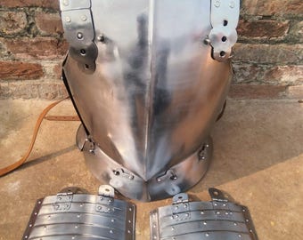 Wearable Medieval Armor Cuirass: 18g Steel, Adult Size
