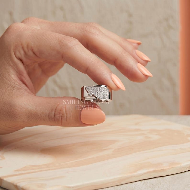 Statement Ring with Lab Diamond accents. Trendy Jewelry for 2026. Luxury Look mens band for special occasions and high-end fashion storytelling.