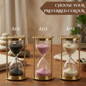 Personalisierte Messing Sanduhr- 5 Minuten Sanduhr, das beste Geschenk für Babyparty, Unternehmen, Housewarming, Geburtstag und Jubiläum