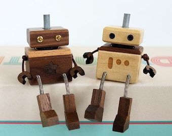 手作り木製ロボットカーディフューザー：アロマセラピーデスクオーナメント