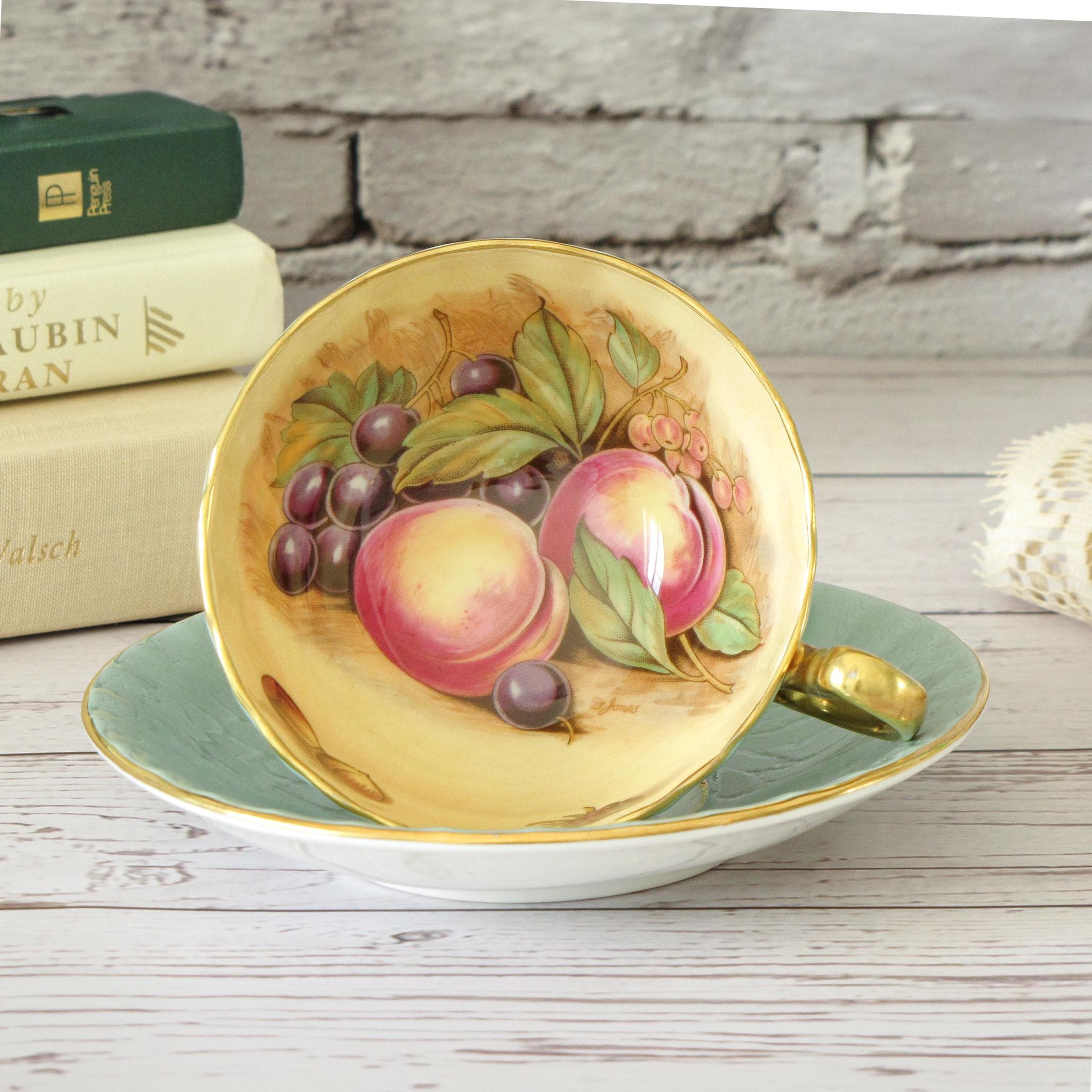 Aynsley Orchard Gold - Etsy