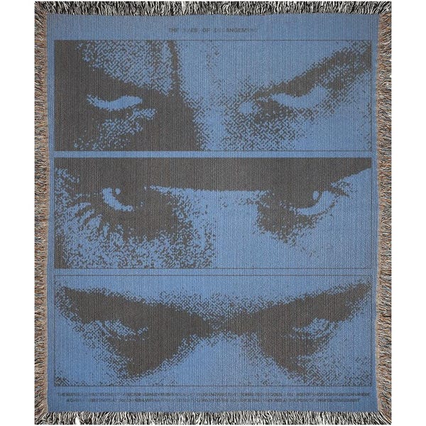 Stanley Kubrick Inspired Woven Blanket 50x60 - The Eyes Of Derangement Design