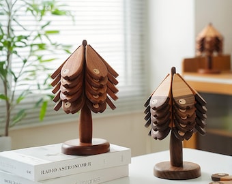 Juego de salvamanteles de madera hechos a mano, diseño de peces en un árbol, regalo ideal para inauguración de casa