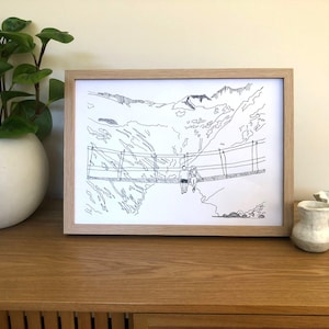Austria Travel Print: Olpererhütte Line Art (Digital Download)