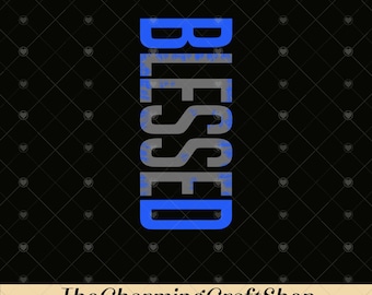 Blessed File Digital Printable, Blessed Shirt PNG, White Red Design, Cristian, Religious, Church, Easter, Thanksgiving PNG