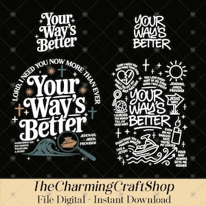 Your Way Is Better File Digital Printable, Proverbs 16:9 Bible Verse Design, Christian Faith PNG, Christian Religious Png