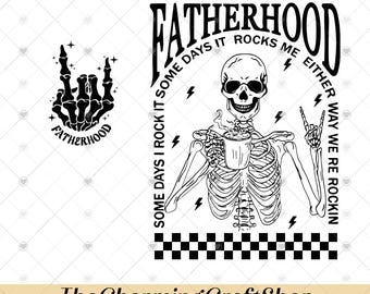 Fatherhood Rocks File Digital Printable, Some Days I Rock It PNG, Funny Father's Day PNG, Rock and Roll Dad, Retro Fatherhood PNG