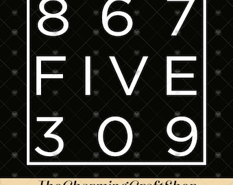 Jenny 867-5309 File Digital Printable, Retro 80's, Funny Music PNG,Tommy Tutone PNG, Music Lover PNG, Music Gift