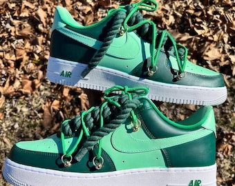 Custom Nike Air Force 1 Green Avocado | Hand-Painted AF1 | Unique Green Sneakers