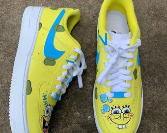 Nike Air Force 1 Custom Sponge Bob Sneakers