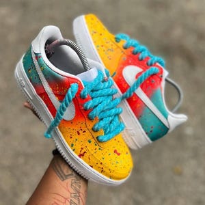 Nike Air Force 1 Custom Galaxy Splash Sneakers