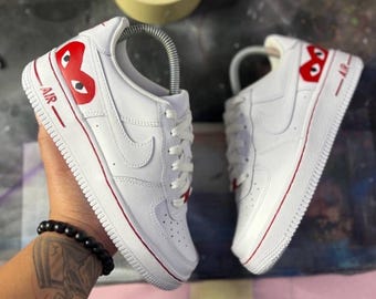 Nike Air Force 1 Custom Heart Big Eyes Sneakers