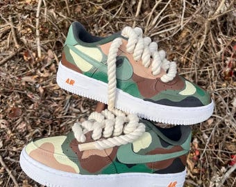 Nike Air Force 1 Hand Painted  Pastel Camouflage Sneakers