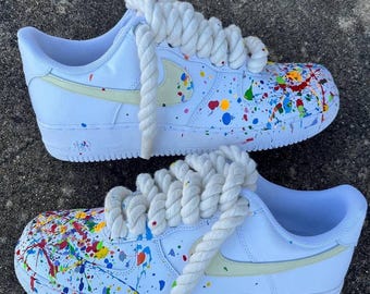 Nike Air Force 1 Custom Raimbow Splash Sneakers