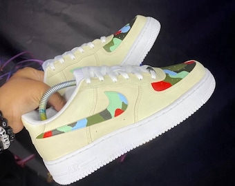 Nike Air Force 1 custom Army Camu Pastel Sneakers