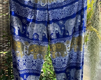 Elefanten Hose im thailändischen Hippie Stil - Bequeme XL Größe zum Faulenzen und Schlafen