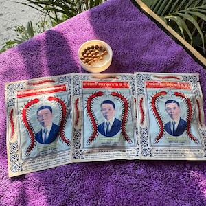 Takabb örttabletter mot hostbildning - Set med 3x3g påsar - Traditionell thailändsk medicin