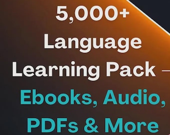 Biblioteca definitiva para aprender más de 5000 idiomas / Más de 30 idiomas / Libros electrónicos, audiolibros, PDF / PLR + MRR