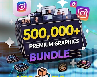 Megapaquete de más de 500.000 recursos de diseño gráfico: PSD / CDR / AI / PNG / SVG / Fuentes / Maquetas / Plantillas