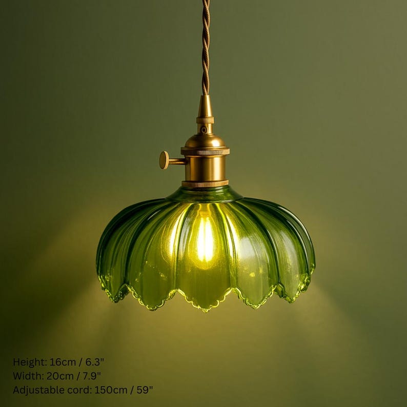 Green Glass Pendant Lights Etsy — free download