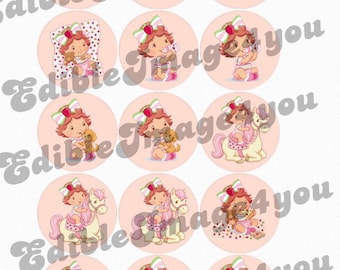 PRECUT Baby Strawberry Short cake Oreo jadalny obrazek arkusz