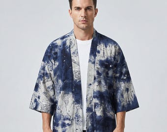 Men Oversized Stylish Kimono Shirt | Minimalist Style Cardigan For Boys