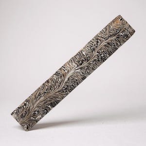 Damascus Steel Billet: 12 Inch Feather Pattern Knife Making Blank