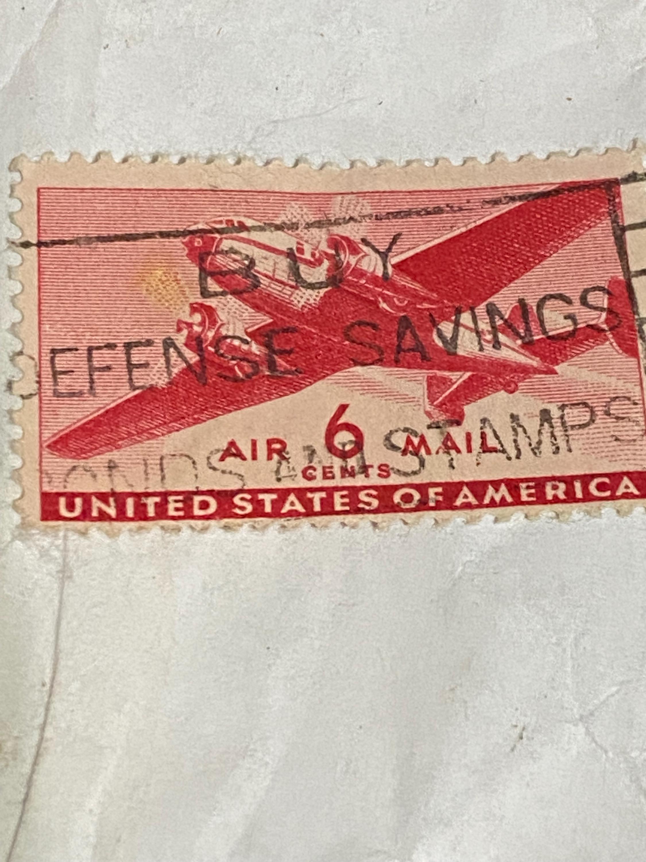 アメリカ合衆国航空便レッド6セント使用済切手 6 cent airmail stamp - Etsy 日本