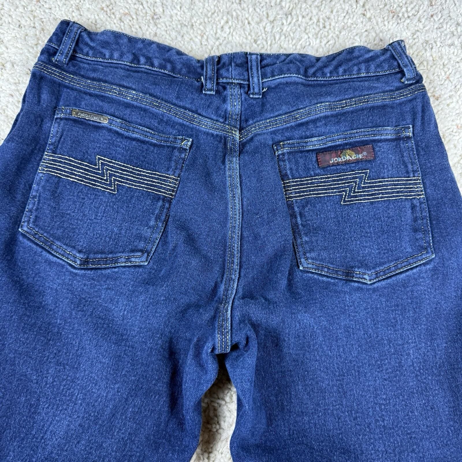 Jordache Jeans Uomo Vintage - Blu Taglia Unica - Gamba Dritta 30 Pollici - Nuovo Con Etichette