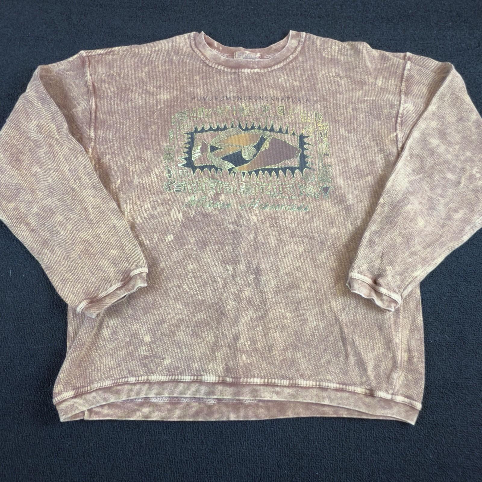 Vintage 90's Guava Beach Gold Detail Graphic Sweatshirt Maui Hawaii Size Medium