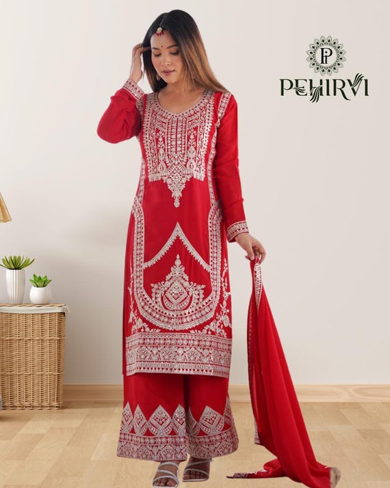 Red Salwar Kameez Dress For Women, Pakistani Eid Suits, Wedding Salwar Kameez With Dupatta, Salwar Suits Women Dress, Designer Suits, Kurtis