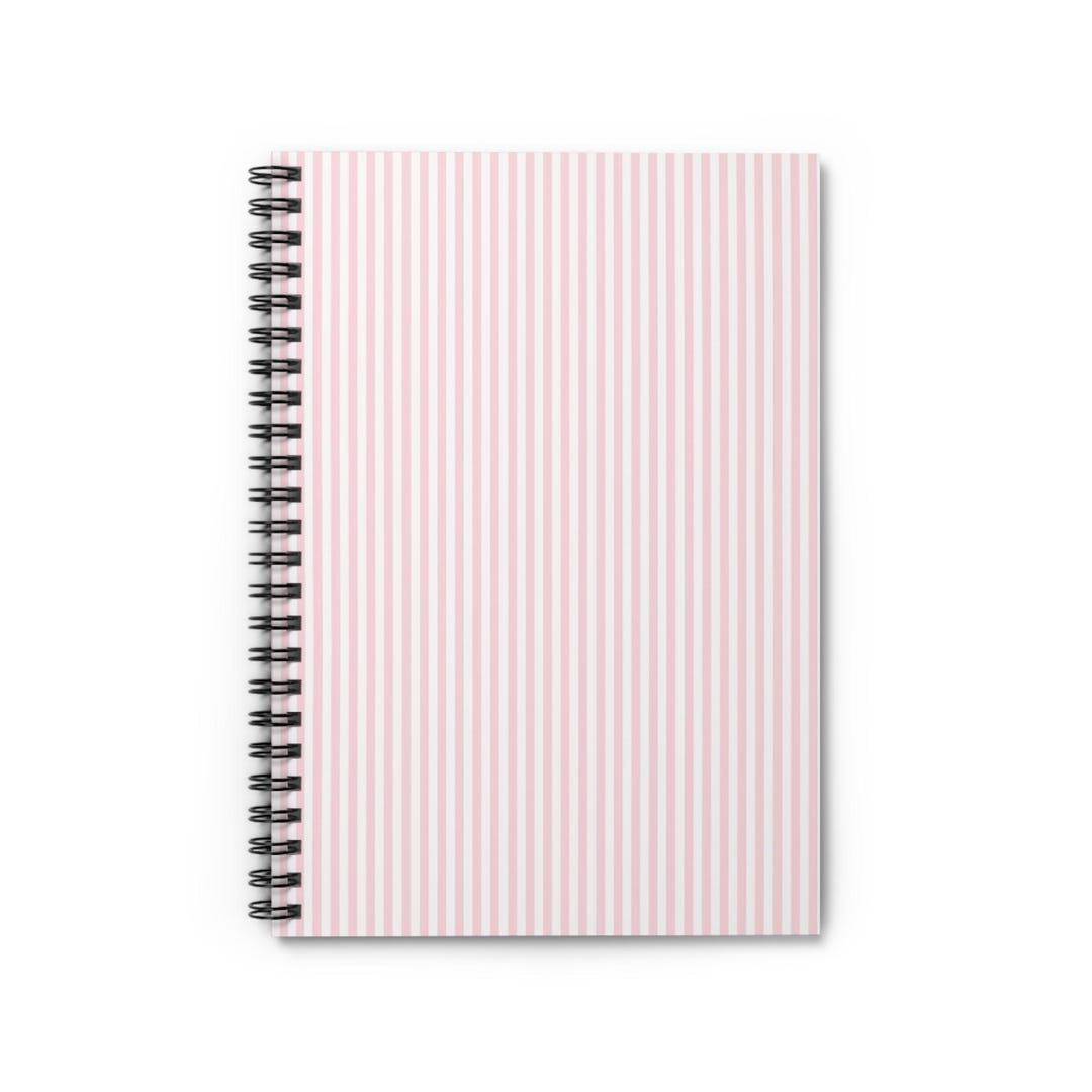 Pink Vertical Stripe Spiral Notebook | Ruled Notebook - Etsy