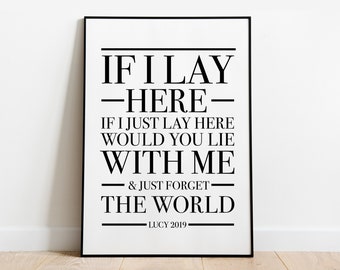 Personalized Song Lyric Print | Custom Wall Art