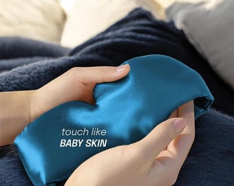 Silk Sleep Mask 100% Mulberry Silk | Soft Adjustable Eye Mask, Anti-Wrinkle Sleeping Mask with Ear Cover, Luxury Gift for Women & Men