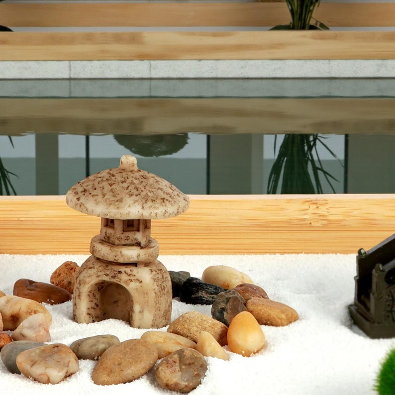 Mini Zen Garden Kit for Desk | Japanese Sand Garden Desktop Decor ...