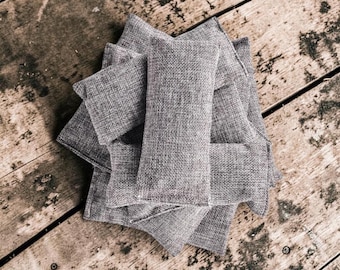 Bolsas de carbón de bambú natural – Bolsas ambientadoras de carbón activado para armario, coche, zapatos y hogar.