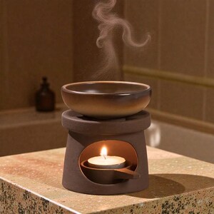 3-in-1 Ceramic Tea Warmer Set, Japanese Reed Diffuser & Candle Burner, Home Decor