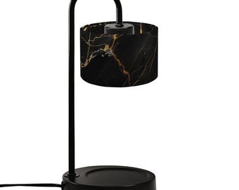 Black Marble Candle Warmer Lamp – Modern Zen Wax Melt Lamp for Cozy Bedroom & Relax Home Decor
