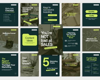 Digital Marketing & Growth Strategy Templates | Meta Ads Canva Content Kit