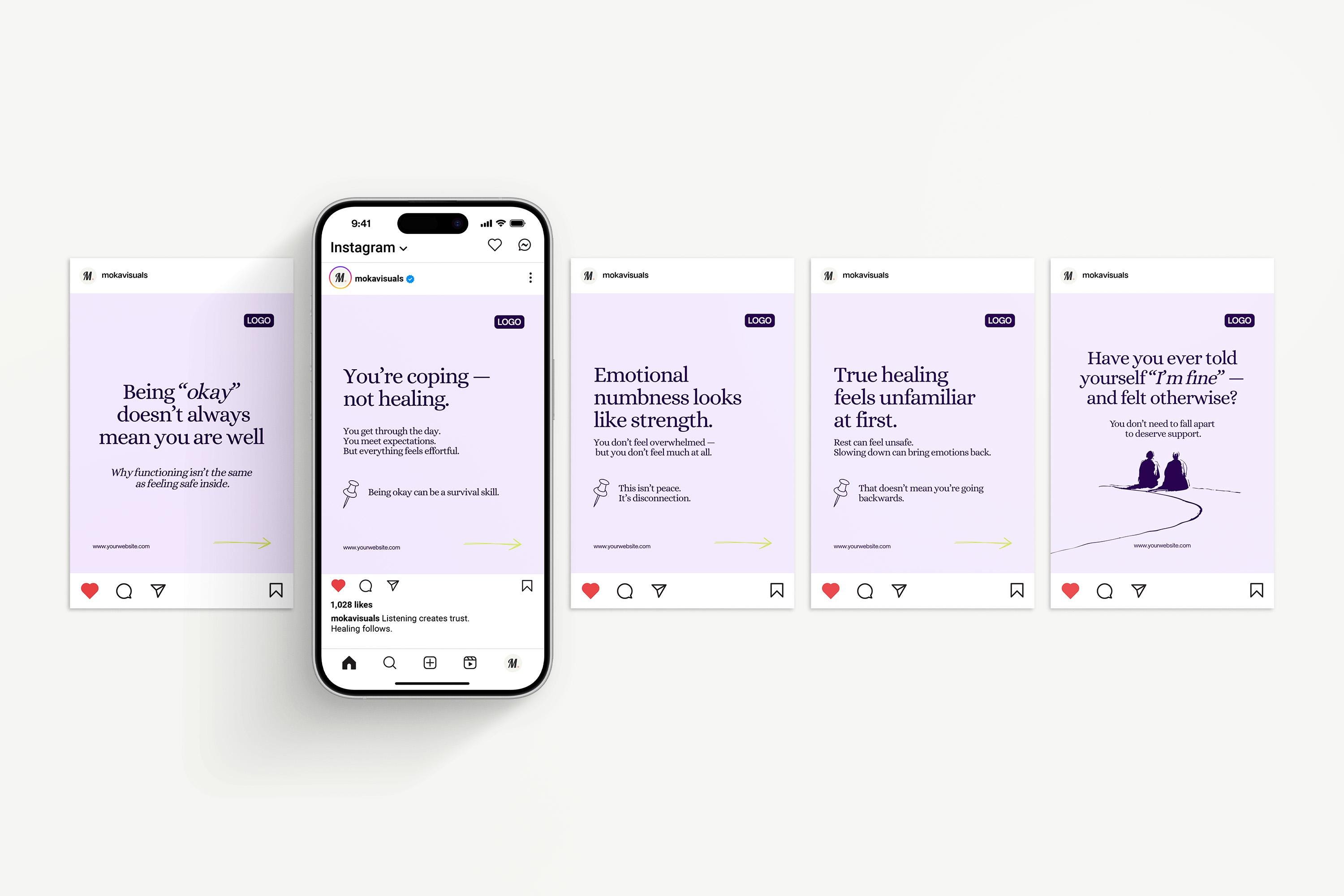 Psychologist Instagram Carousel Templates | Canva Posts for ...