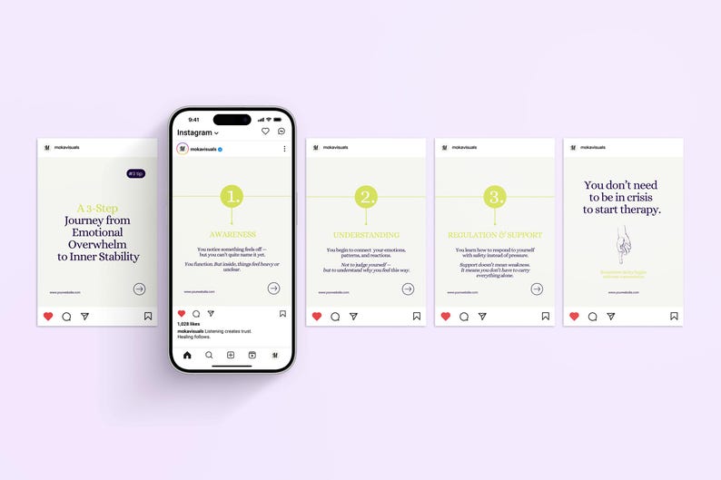 Psychologist Instagram Carousel Templates | Canva Posts for ...