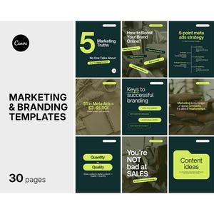 Canva Marketing & Branding Templates | Instagram and LinkedIn Carousel Posts for Coaches, Creators, Entrepreneurs