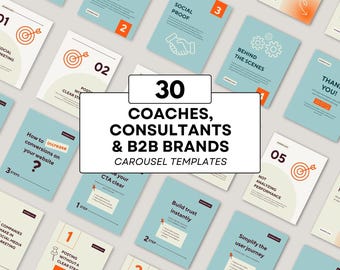 Instagram Carousel Templates Canva | Educational Social Media Templates for Coaches, Consultants & B2B Brands
