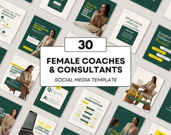 Instagram Templates for Female Coaches and Consultants | Personal Brand & Mindset Content Kit