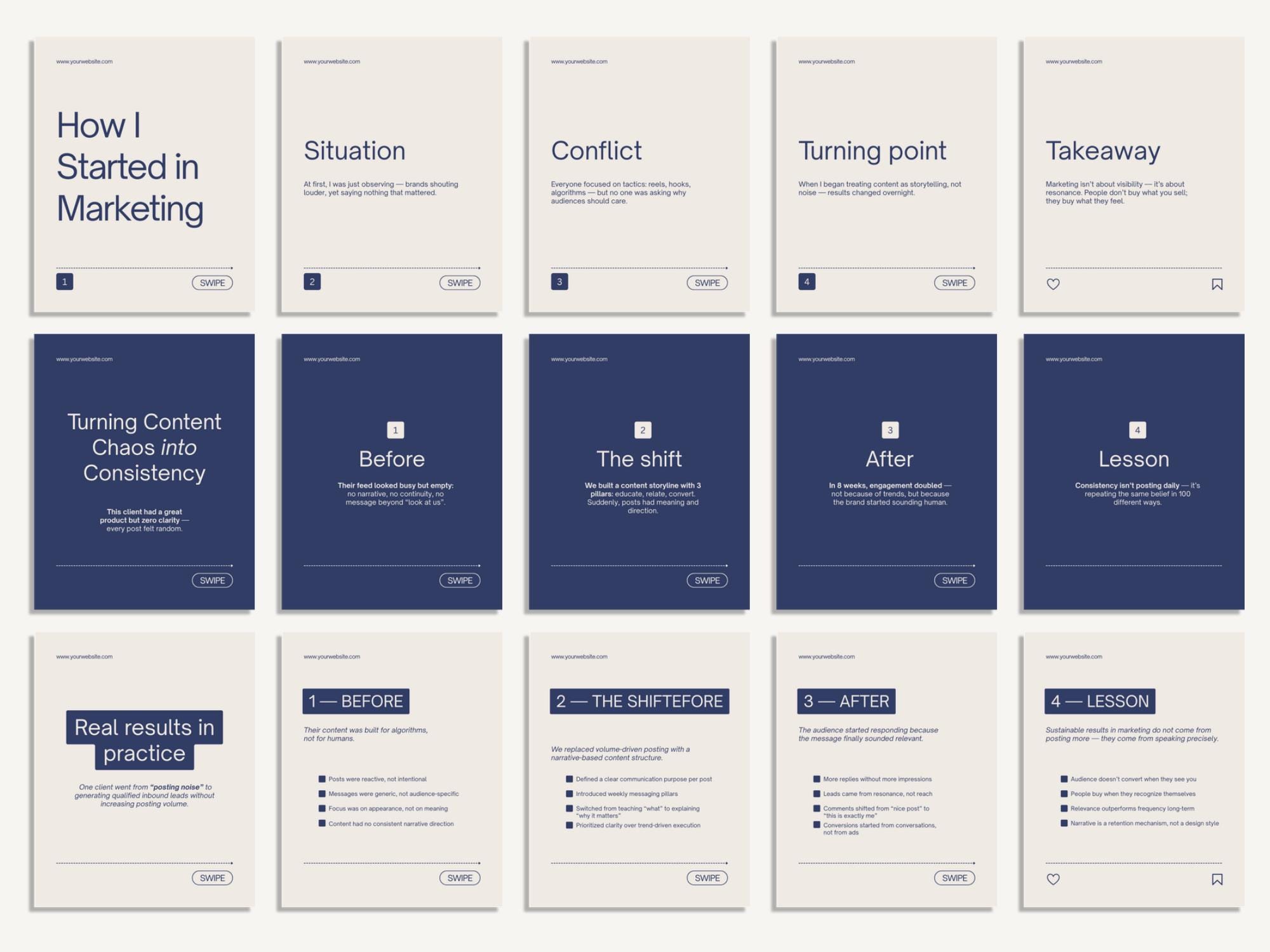 Minimal Canva Carousel Templates for Linkedin & Instagram – Clean ...