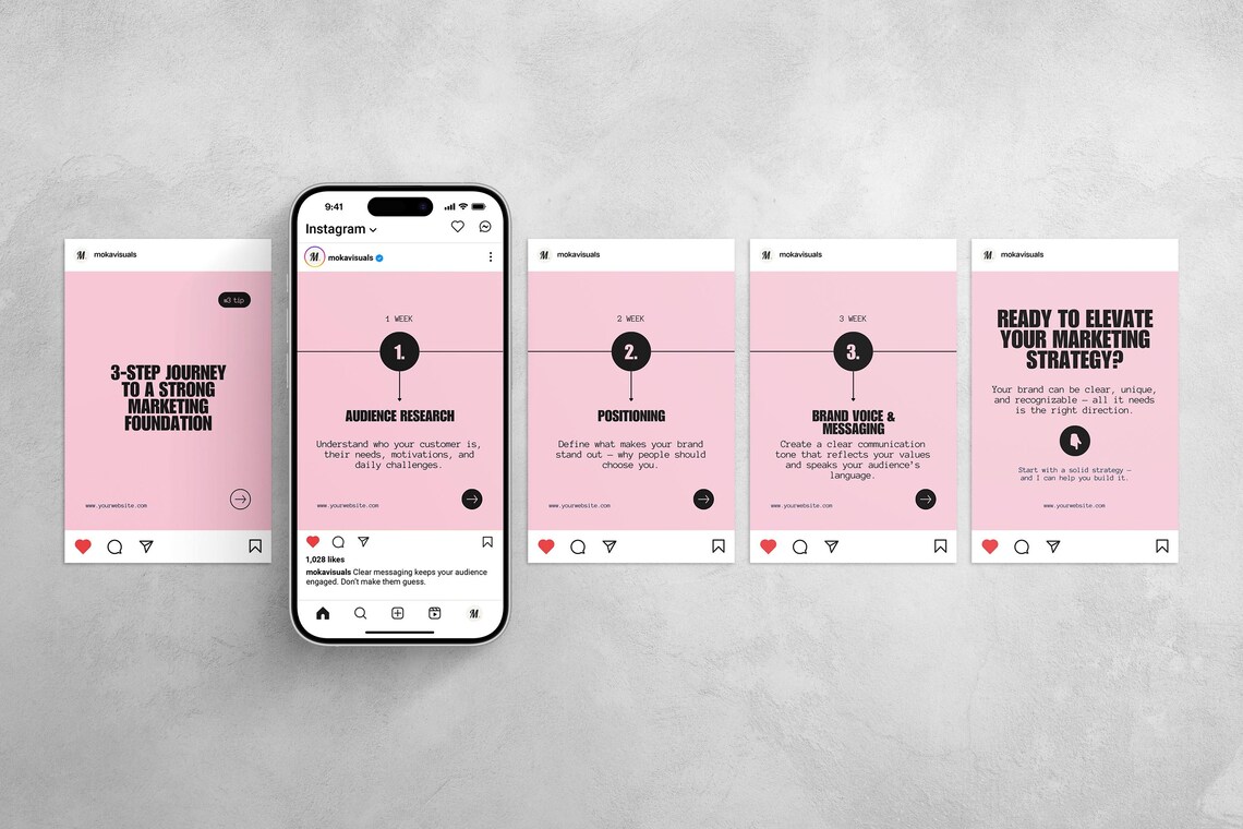 Linkedin & Instagram Carousel Templates – 20 Editable Canva Designs for ...