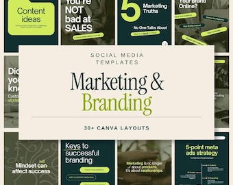 Canva Marketing & Branding Templates | Instagram and LinkedIn Carousel Posts for Coaches, Creators, Entrepreneurs
